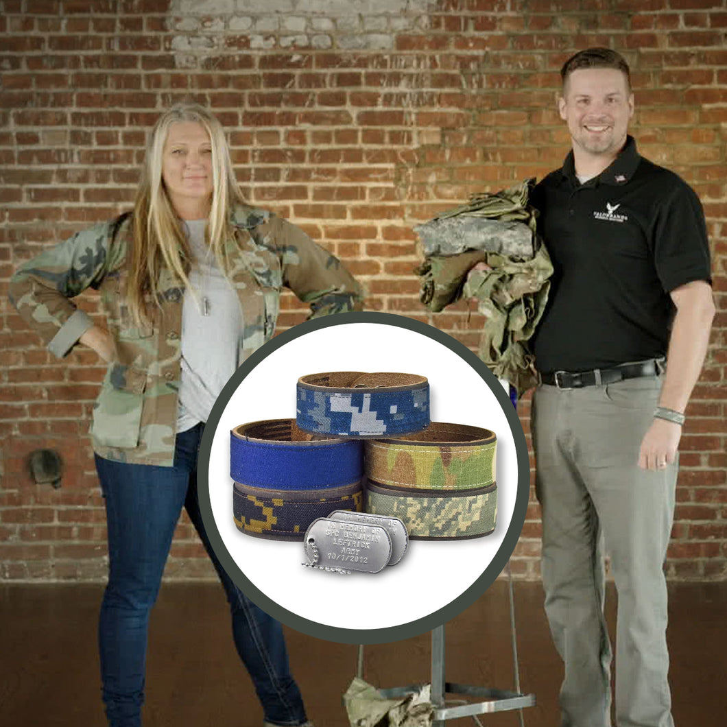 VALORBANDS AUTHENTIC PATRIOTIC MILITARY BRACELETS (2 PACK) & BONUS DOG TAGS